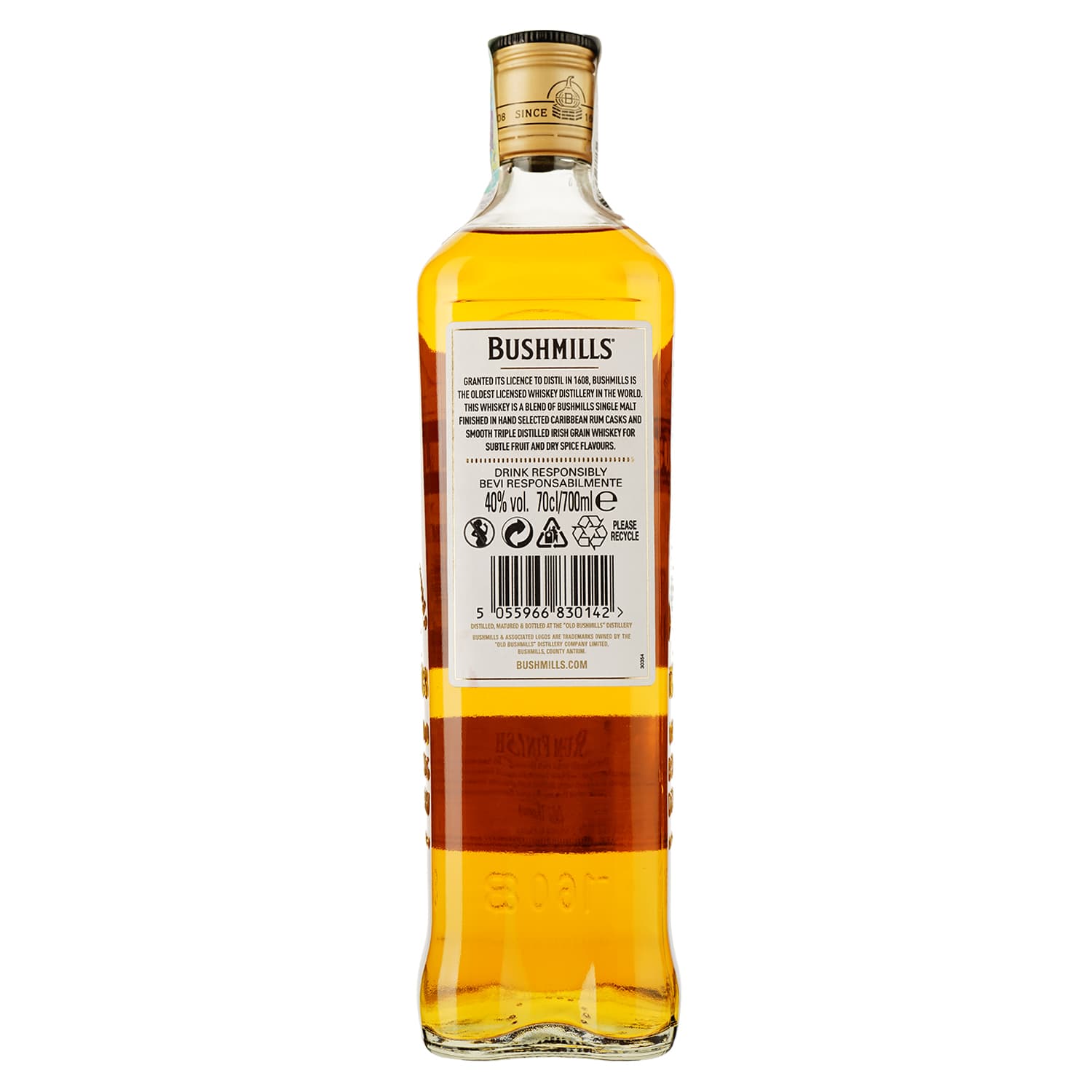 Віскі Bushmills Caribbean Rum Cask Finish Blended Irish Whiskey 40% 0.7 л - зображення 2