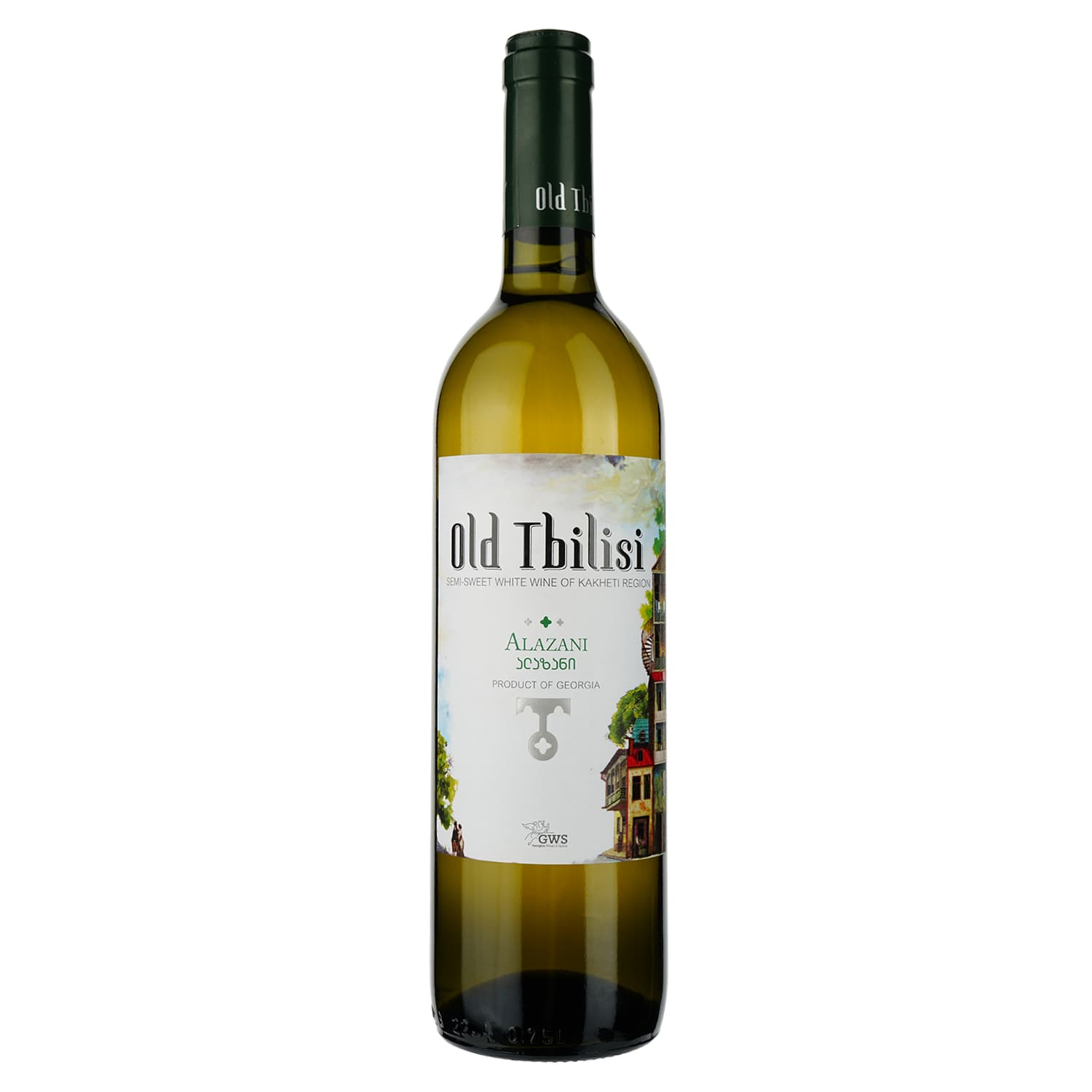 Вино Old Tbilisi Алазані, біле, напівсолодке, 12%, 0,75 л - зображення 1