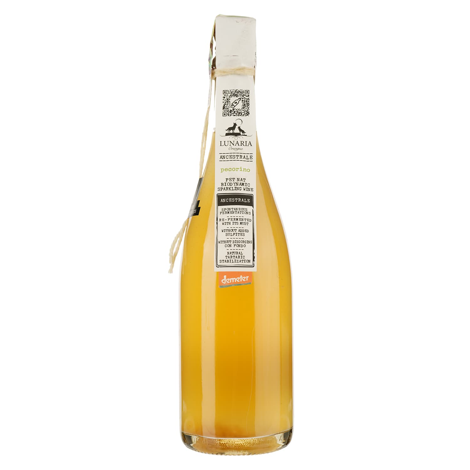 Вино ігристе Lunaria Ancestrale Spumante Pecorino біле брют-натюр 0.75 л - зображення 1