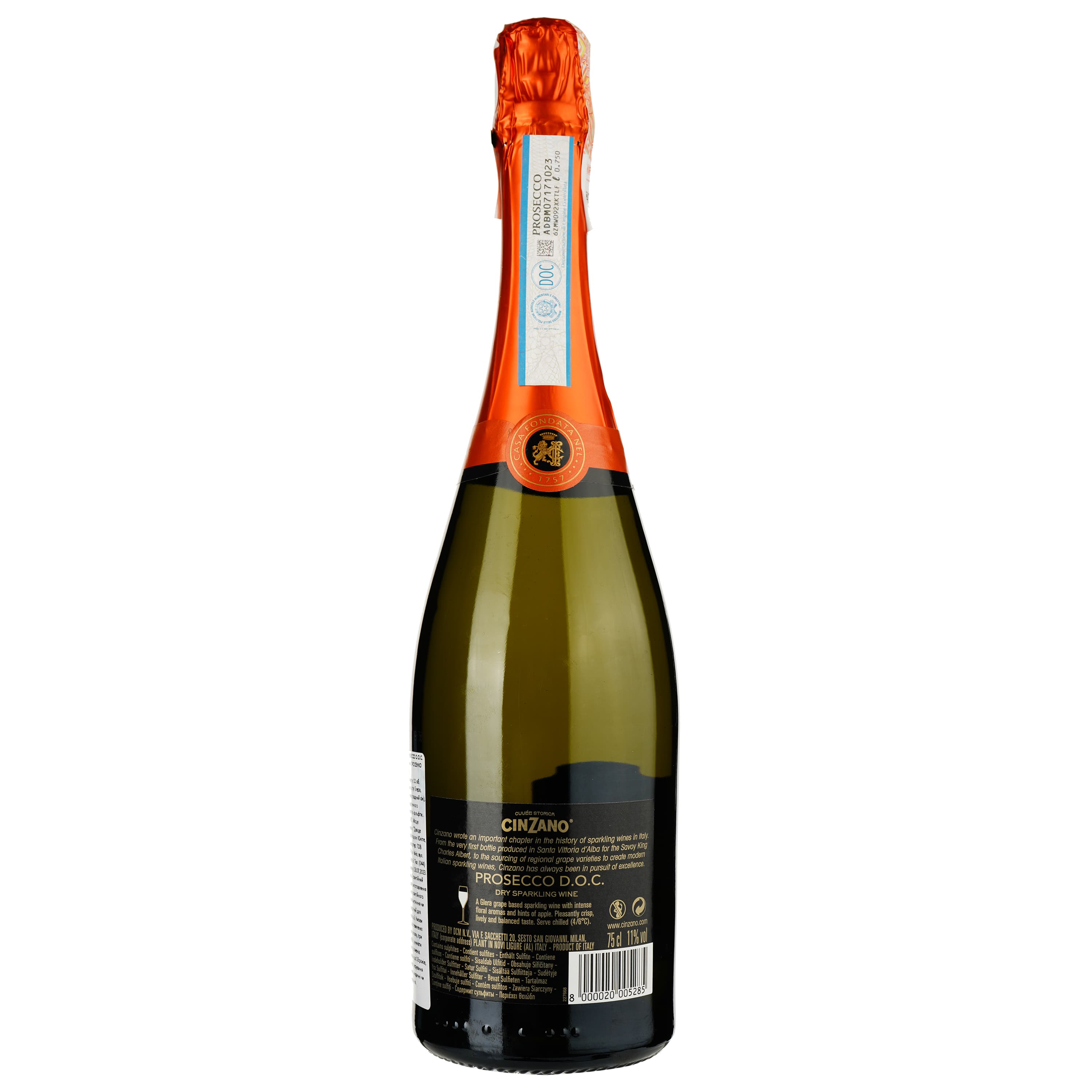 Упаковка ігристого вина Cinzano Prosecco біле сухе 4.5 л (0.75 л х 6 шт.) - зображення 3