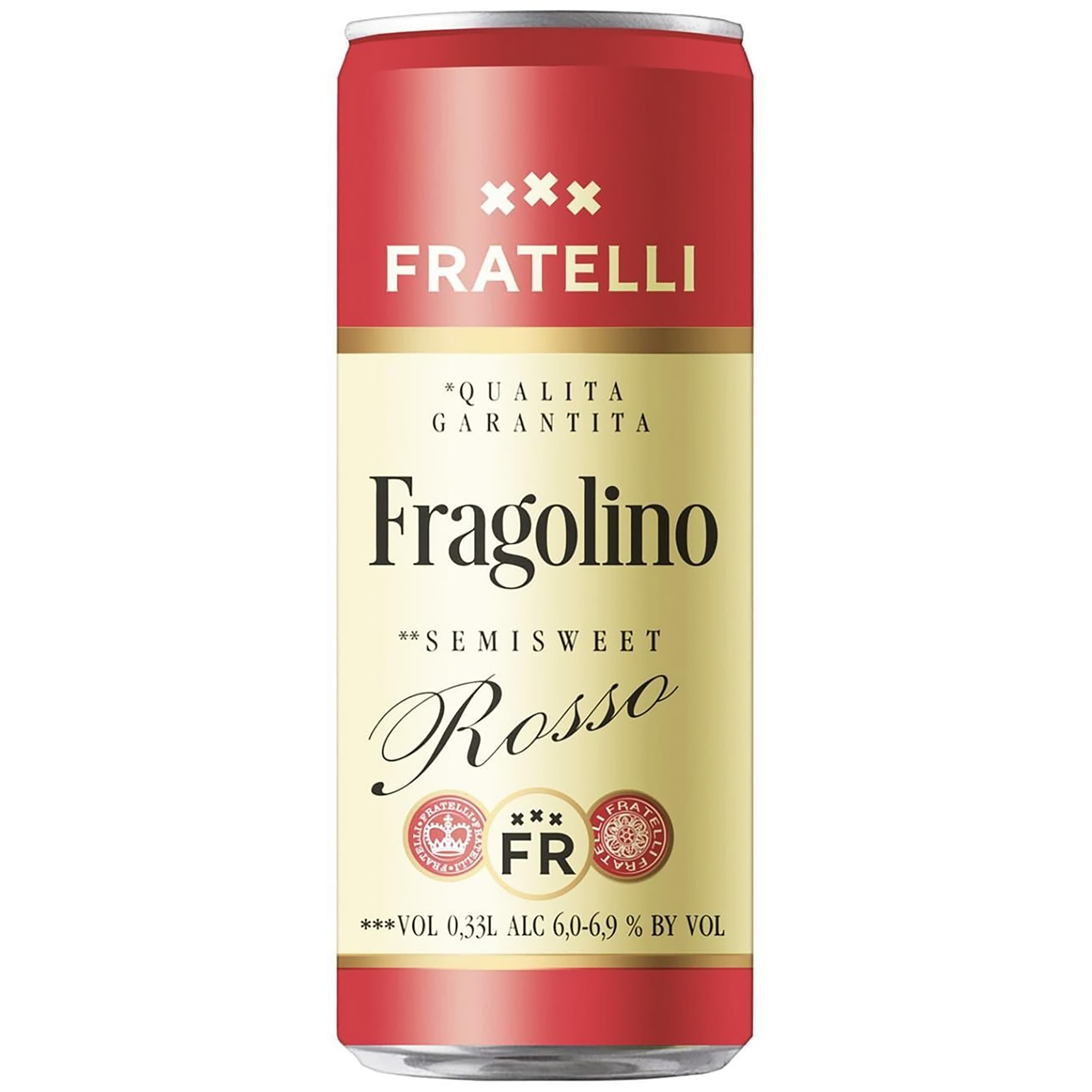 Напій винний Fratelli Fragolino Rosso червоний напівсолодкий слабоалкогольний ігристий 6-6.9% 0.33 л (828586) - зображення 1