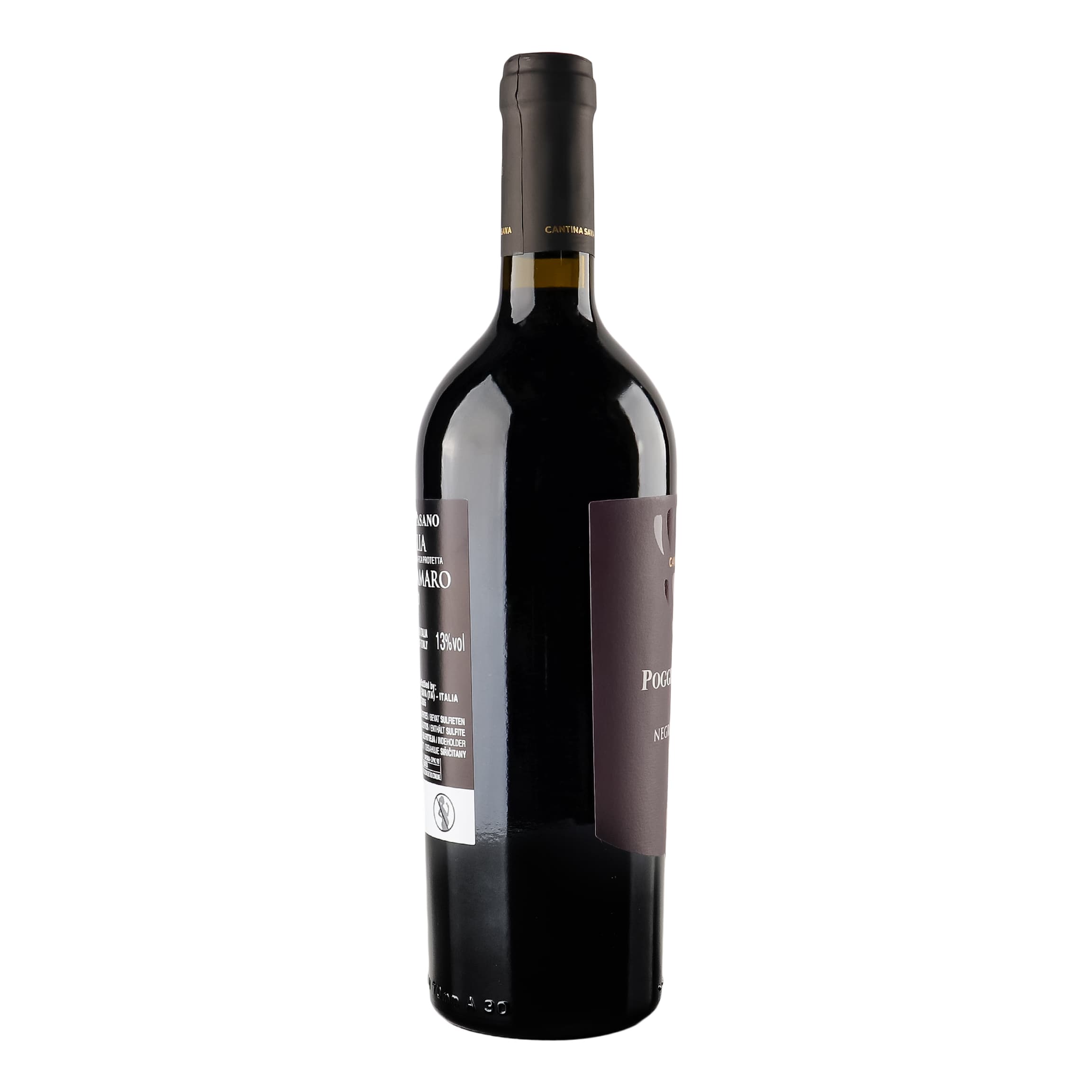 Вино Cantina Sava Poggio Pasano Negroamaro Puglia червоне сухе 0.75 л - зображення 2
