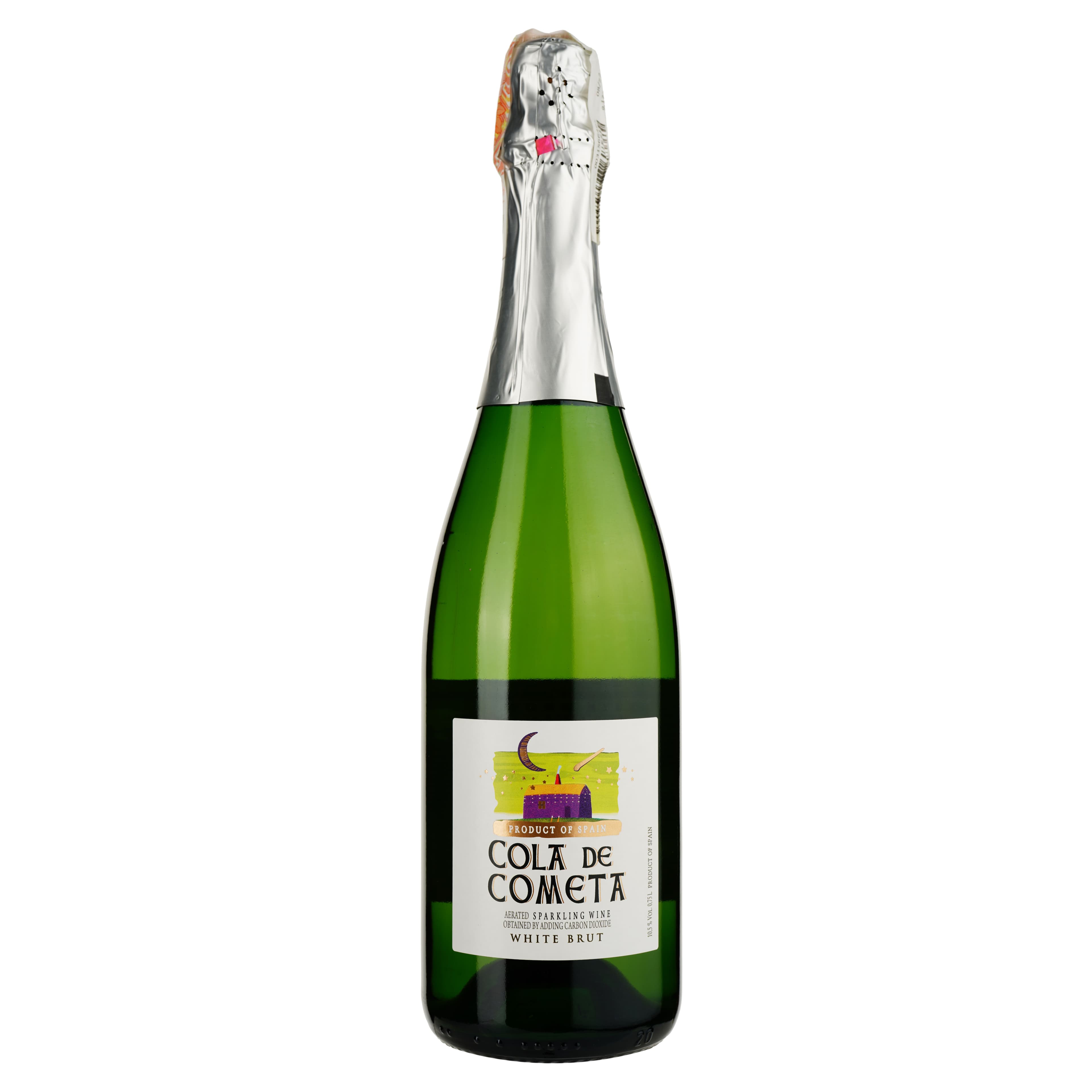 Вино ігристе Cola De Cometa, біле, брют, 10,5%, 0,75 л - зображення 1