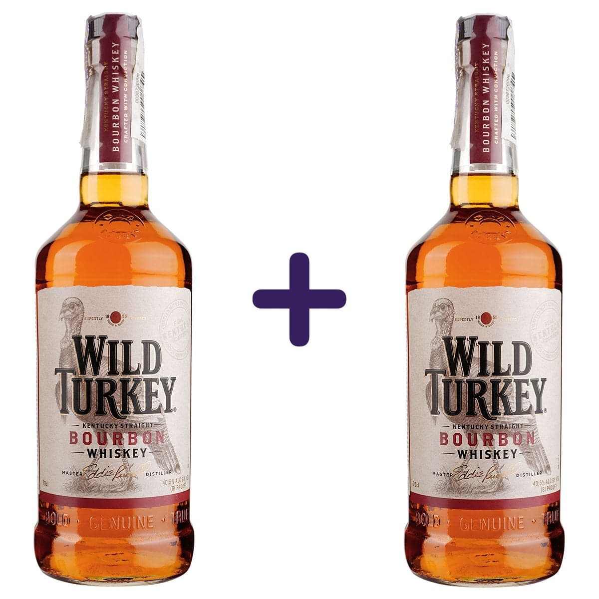 Набір: віскі Wild Turkey Bourbon Whiskey 40.5% 1.4 л (0.7 х 2 шт.) - зображення 1