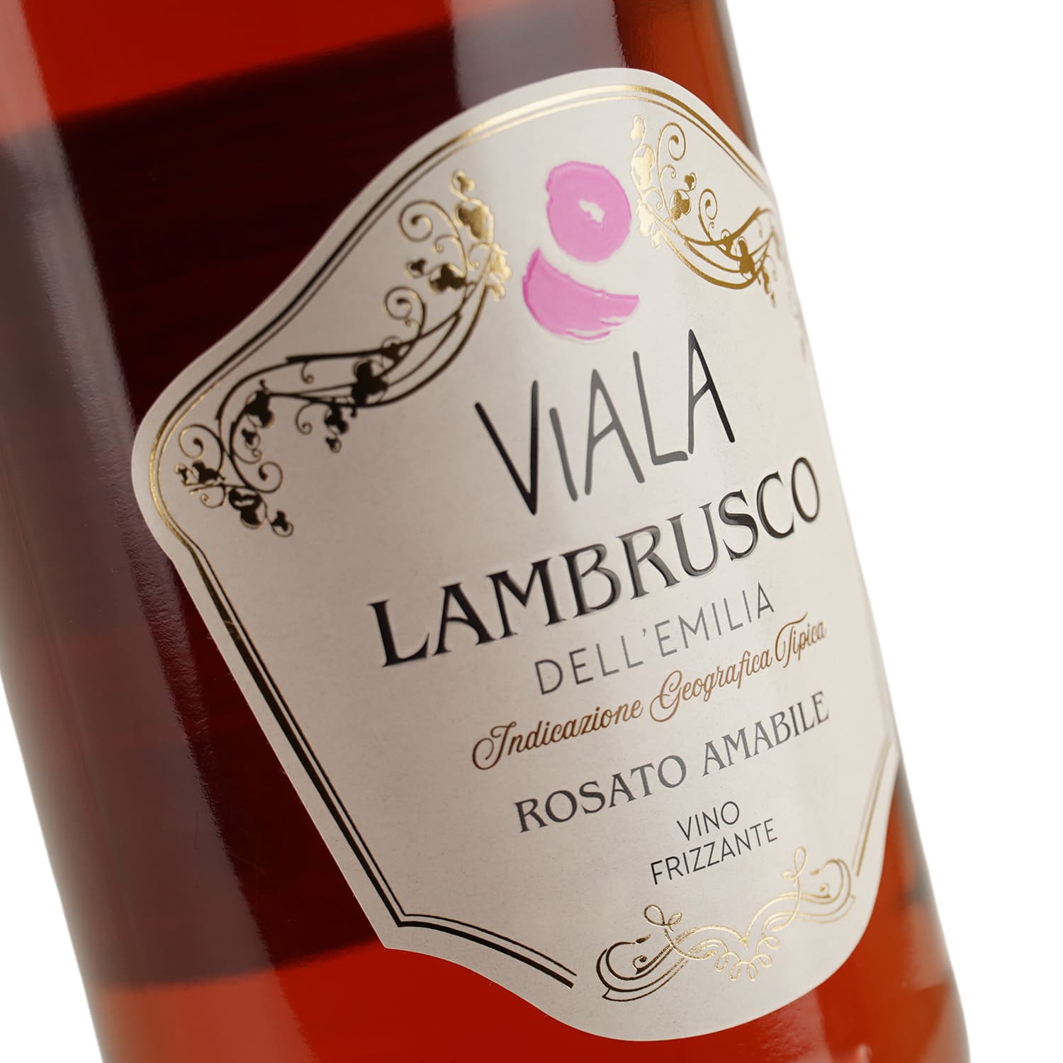 Вино ігристе Viala Lambrusco dell Emilia IGP рожеве напівсолодке 0.75 л - зображення 5