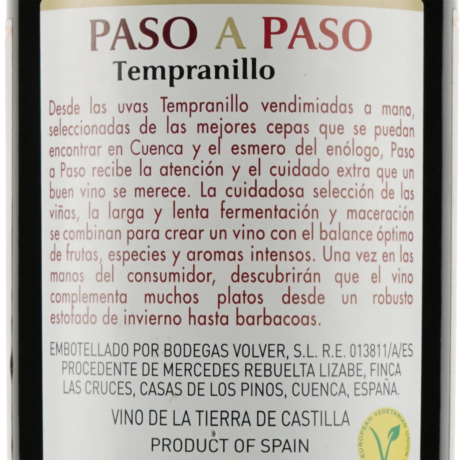 Вино Volver Tempranillo Paso A Paso, червоне, сухе, 14%, 0,75 л (8422) - зображення 3
