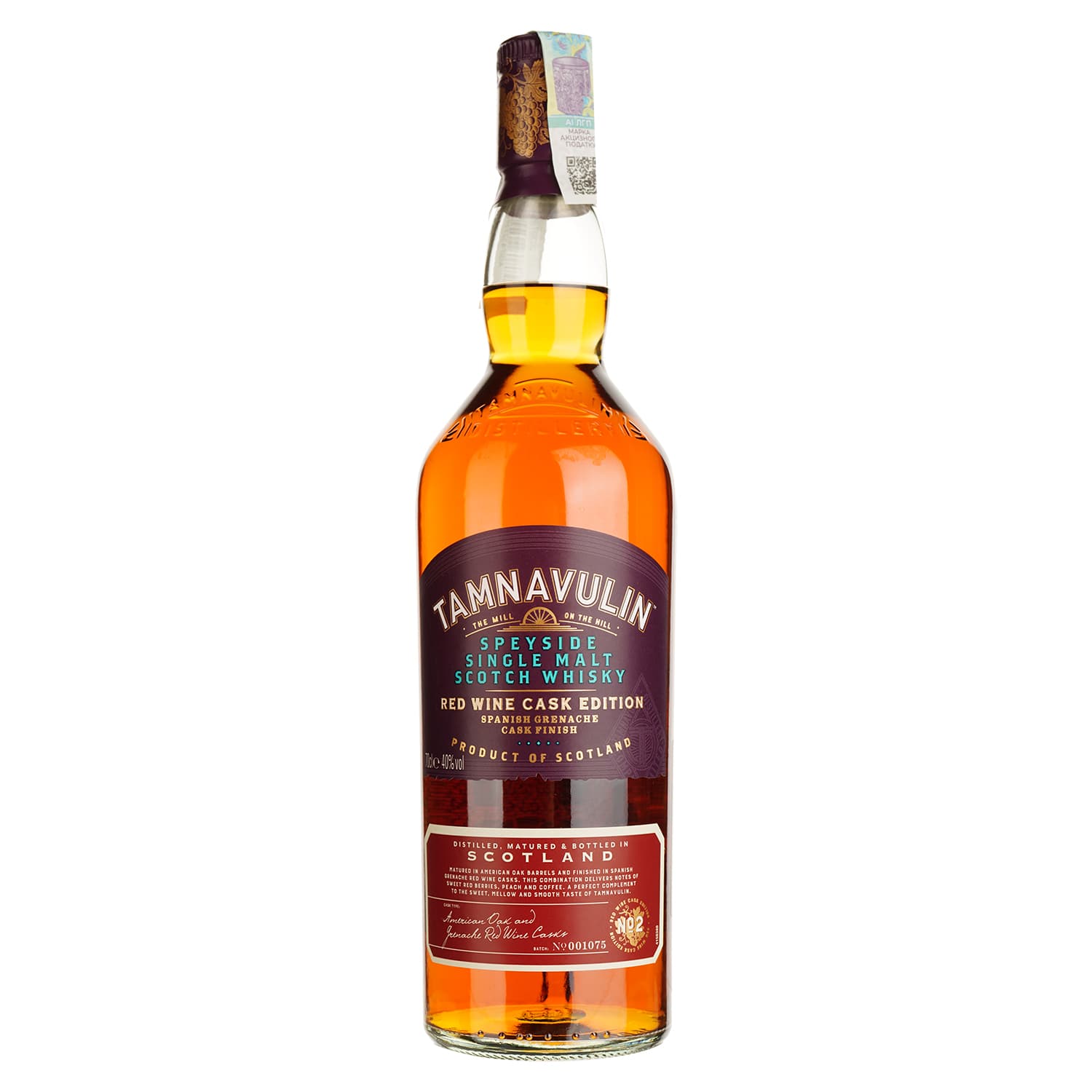 Віскі Tamnavulin Red Wine Cask Edition Single Malt Scotch Whisky, 40%, 0,7 л - зображення 2