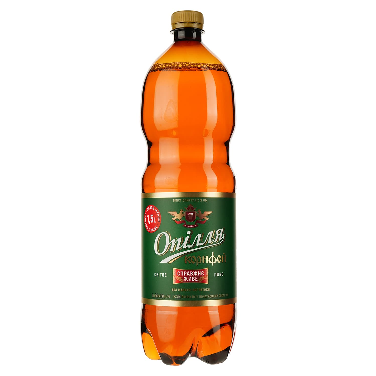 Пиво Опілля Корифей, світле, 3,7%, 1,5 л (857545) - зображення 1