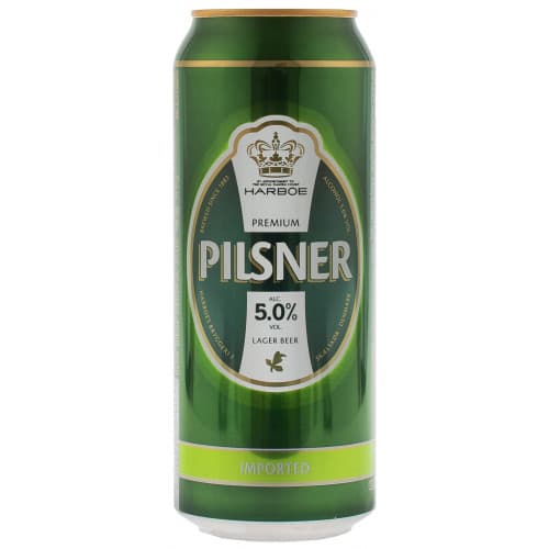 Пиво cвітле "Harboe Lager" 0,5л 5% з/б (Данія, ТМ "Harboe")