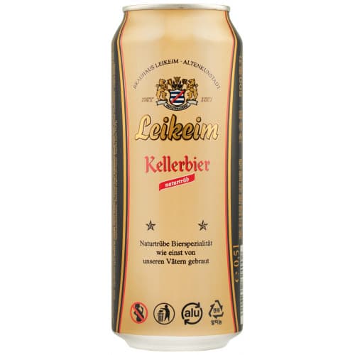 Пиво світле "Kellerbier" 0,5л 4.9% з/б (Німеччина, ТМ "Leikeim")