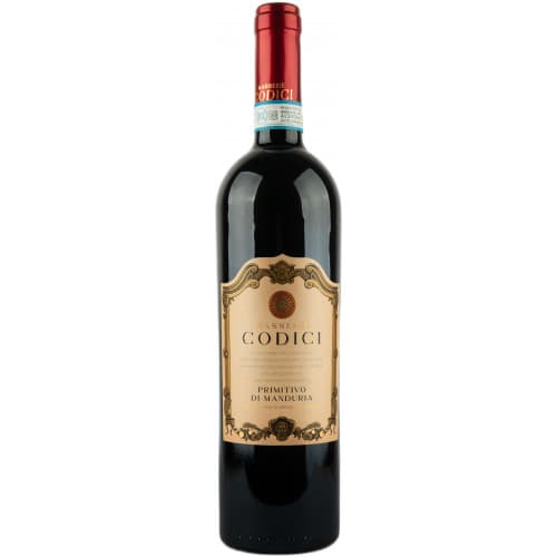 Вино "Primitivo di Manduria DOP Codici Masserie "черв.сух 0,75л 14,5% (Італія, Апулія, Мандурія,ТМ "Codici")