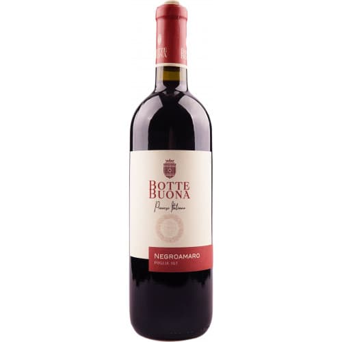 Вино "Negroamaro Puglia IGT" черв.сух 0,75л 12,5% (Італія, Емілія-Романія, ТМ "Botte Buona")