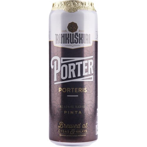 Пиво "Rinkuskiai Porteris" 6% 0,568 л з/б (Литва, ТМ "Rinkuskiai")