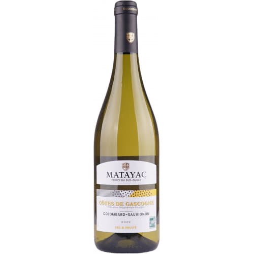 Вино "Matayac Cotes de Gascogne Colombard Sauvignon" бiл.сух. 0,75л 11,5% (Франція, ТМ "Matayac")