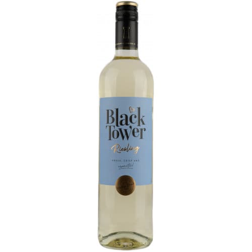 Вино тихе"Riesling Black Tower" біле, сух. 9,5% 0,75л (Німеччина,Рейн, ТМ "Black Tower")