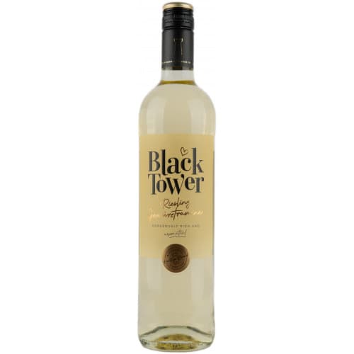 Вино "Riesling Gewurztraminer " біл. напів/сух 0,75л 12% (Німеччина, Пфальц, ТМ "Black Tower")