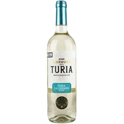 Вино " Viura-Sauvignon Blanco " біл.н/сух 0,75л 11.5% (Іспанія,Валенсія,TM "Marques Del Turia")