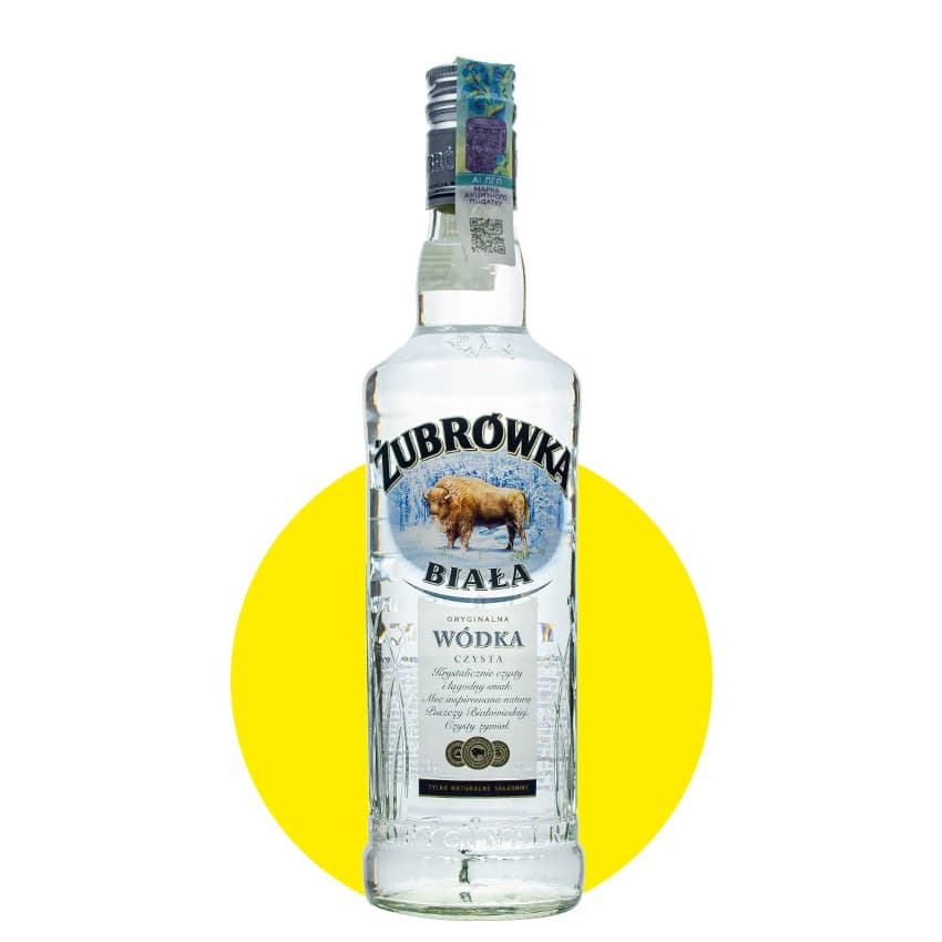 Горілка "Zubrowka Biala" 0,5л 40%