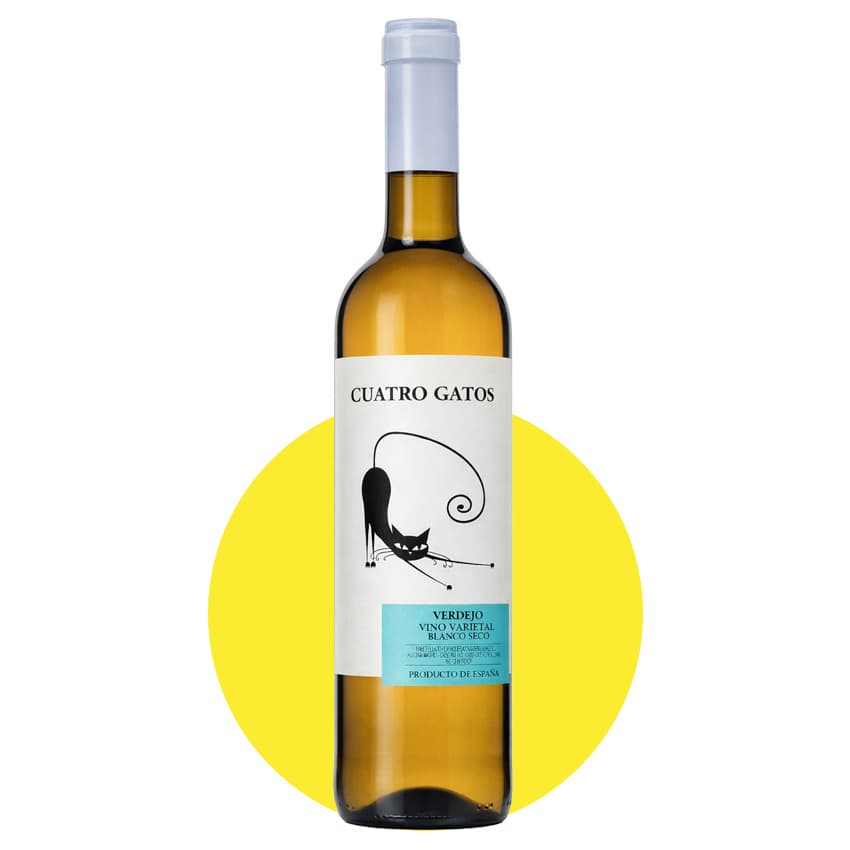 Вино "Cuatro Gatos Verdejo" біле сухе 0,75л 11%