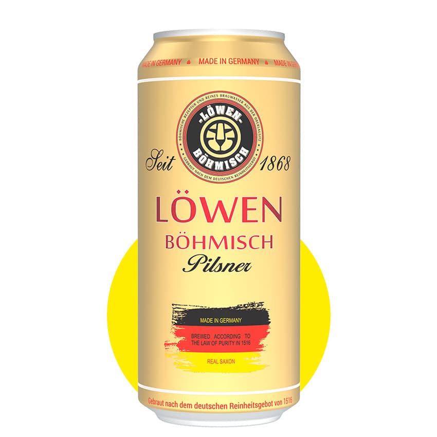 Пиво "Löwen Böhmisch Pilsner" світле 0,5л 4,8% ж/б
