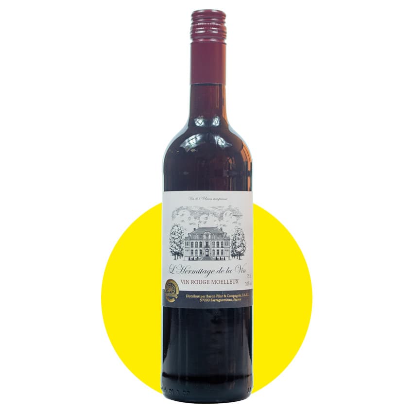 Вино "L'Hermitage de la Vin" червоне напівсолодке 0,75л 10%