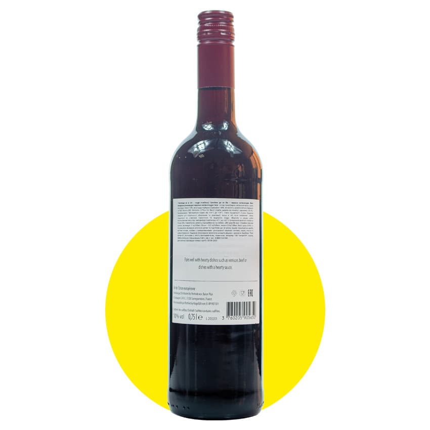 Вино "L'Hermitage de la Vin" червоне напівсолодке 0,75л 10%