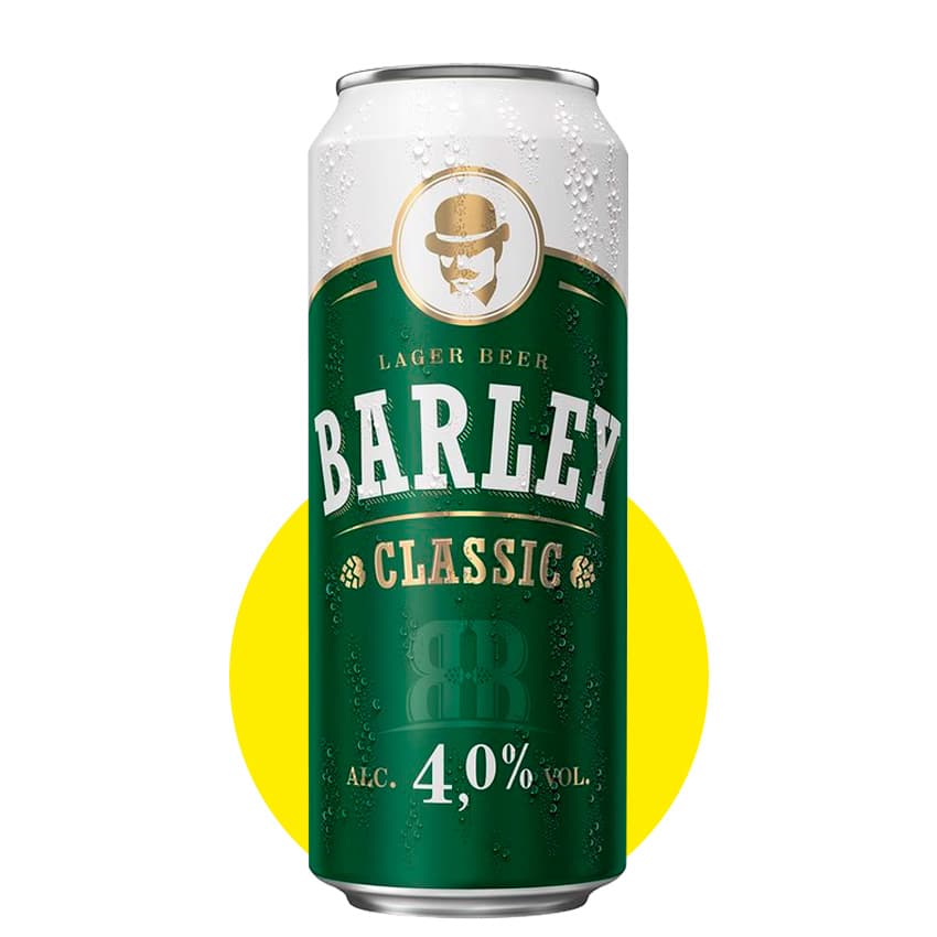 Пиво "Barley Classic'' світле 0,5л 4% ж/б