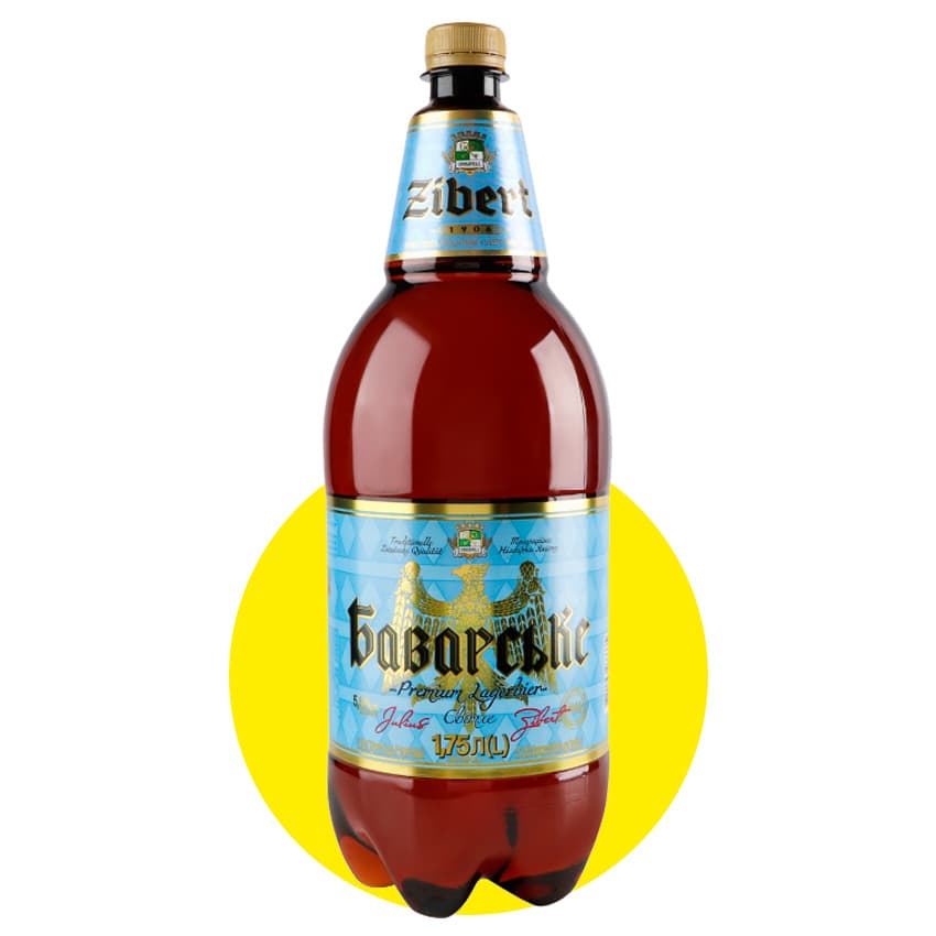 Пиво "Zibert" Баварське світле 1,75л 5%