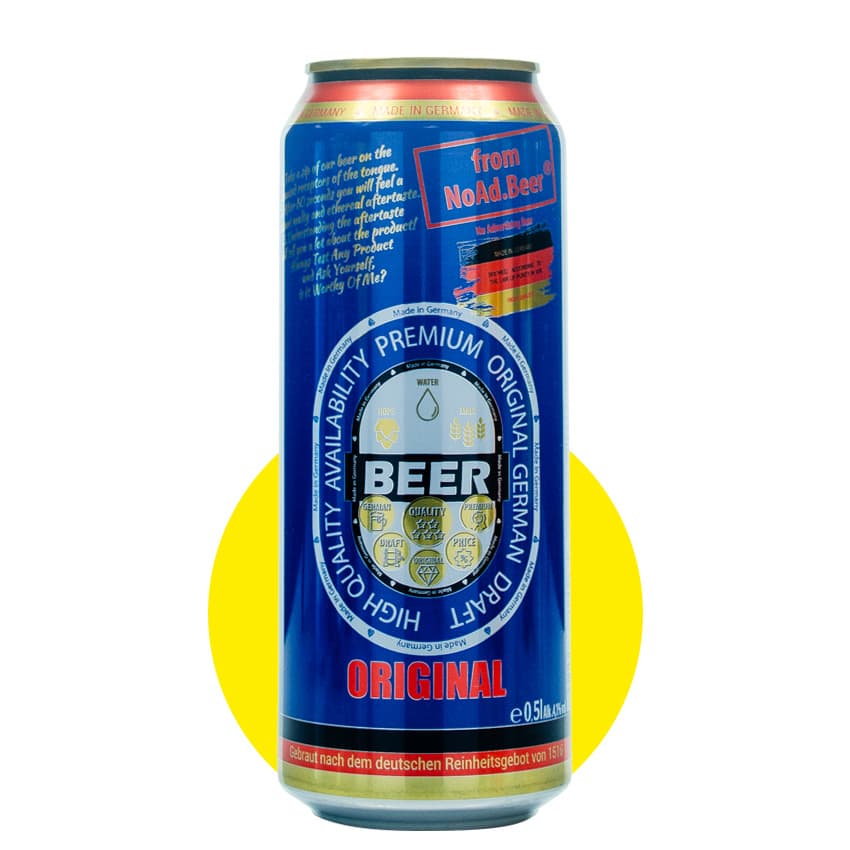Пиво "NoAd.Beer Original" світле 0,5л 4,1% ж/б