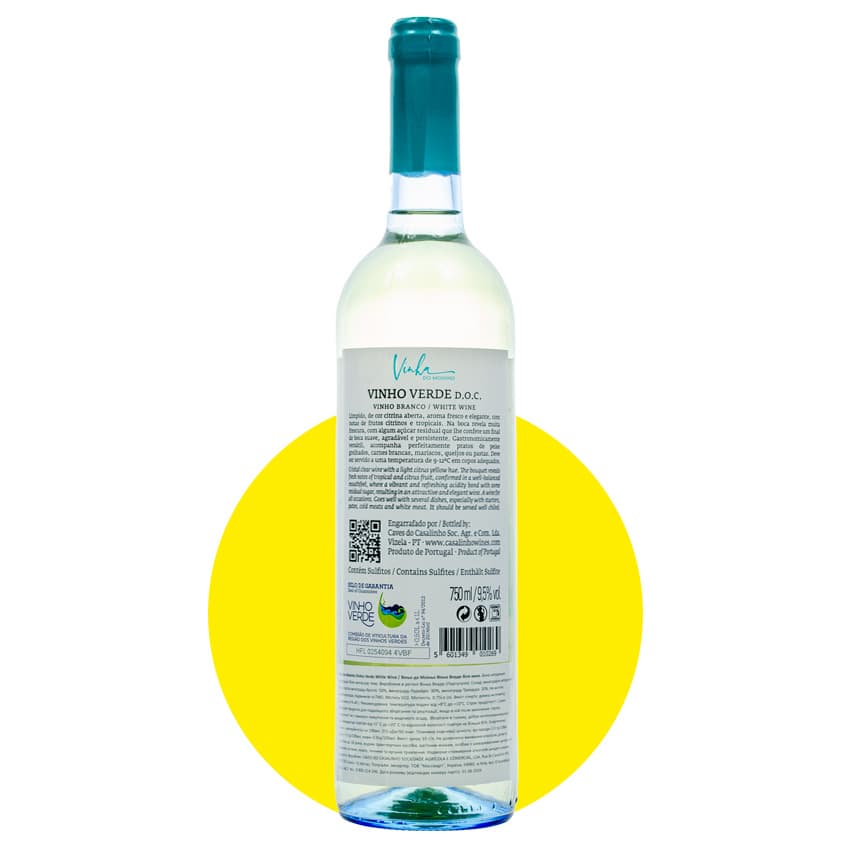 Вино "Vinha do Moinho Vinho Verde" біле напівсухе 0,75л 9,5%