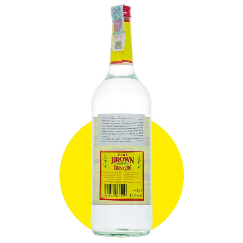 Джин "Earl Brown Dry Gin" 1л 37,5%