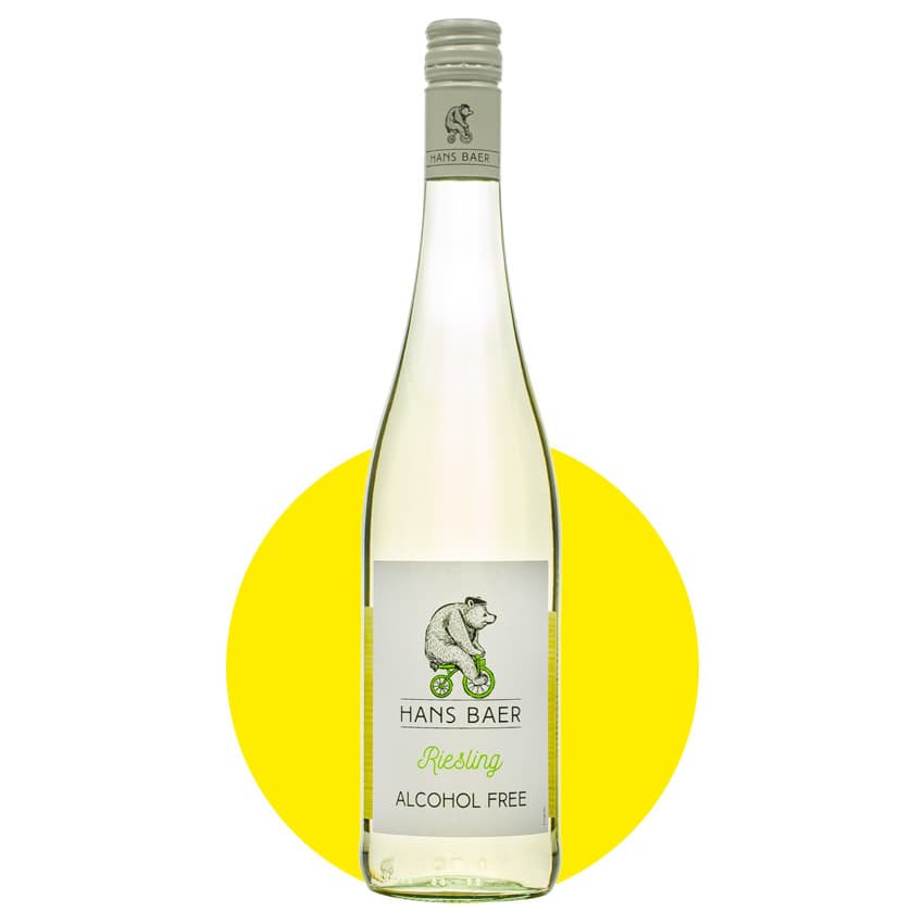 Вино безалкогольне "Hans Baer Riesling Alcohol Free White" біле солодке 0,75л 0,5%