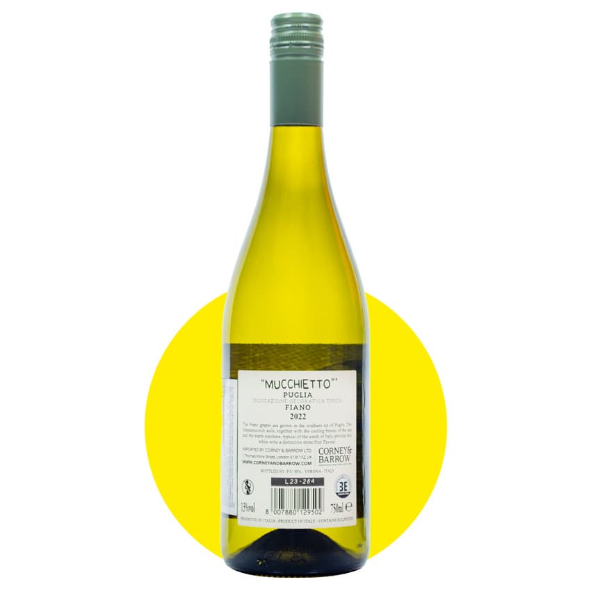 Вино "Mucchietto Fiano Puglia" біле сухе 0,75л 13%