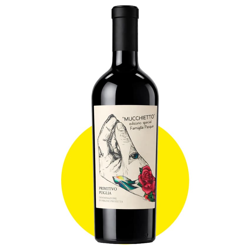 Вино "Mucchietto Primitivo Puglia" червоне сухе 0,75л 13,5%