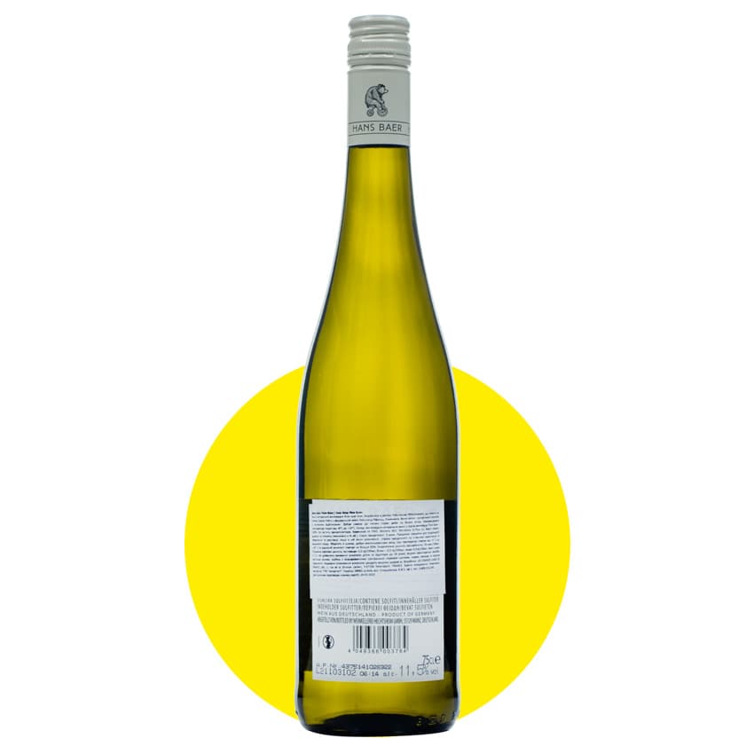 Вино "Hans Baer Pinot Blanc" біле сухе 0,75л 12,5%