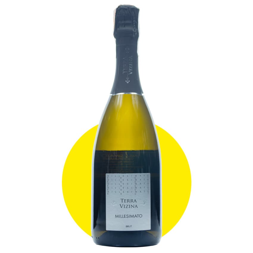 Вино ігристе "Terra Vizina Spumante Millesimato Brut" біле сухе 0,75л 11%