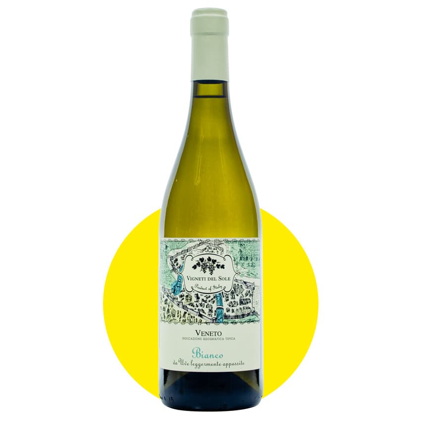 Вино "Vigneti Del Sole Apassimento Bianco" біле напівсухе 0,75л 13%