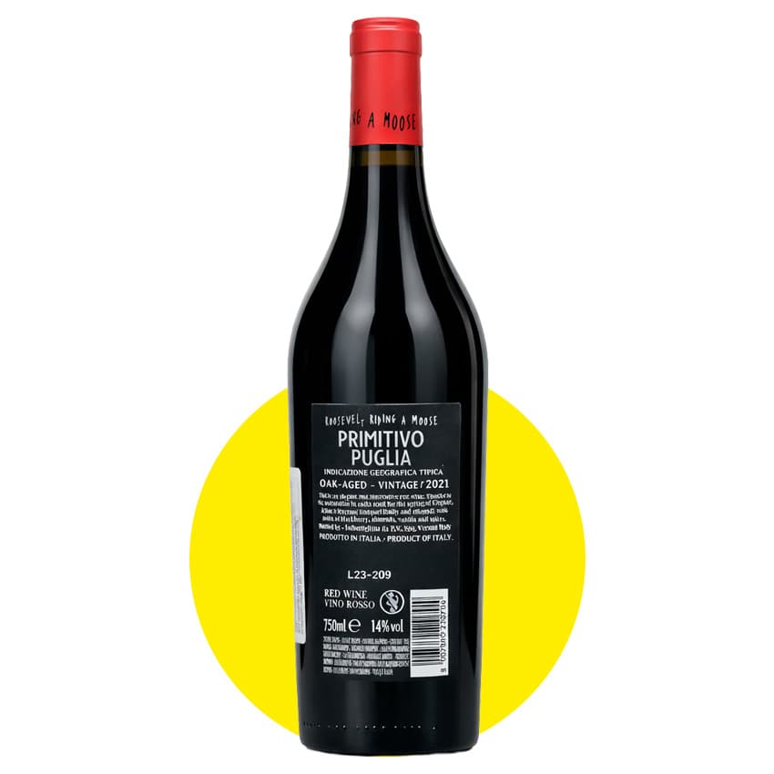 Вино "Roosevelt Riding A Moose Primitivo" червоне напівсухе 0,75л 14%