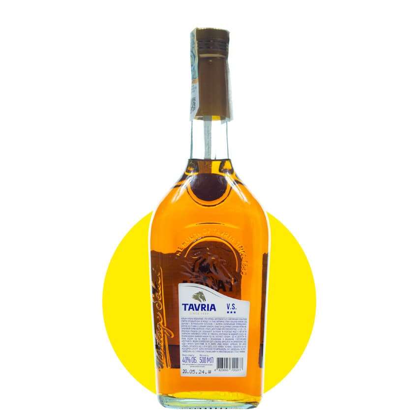 Бренді "Таврія" 3* 0,5л 40%