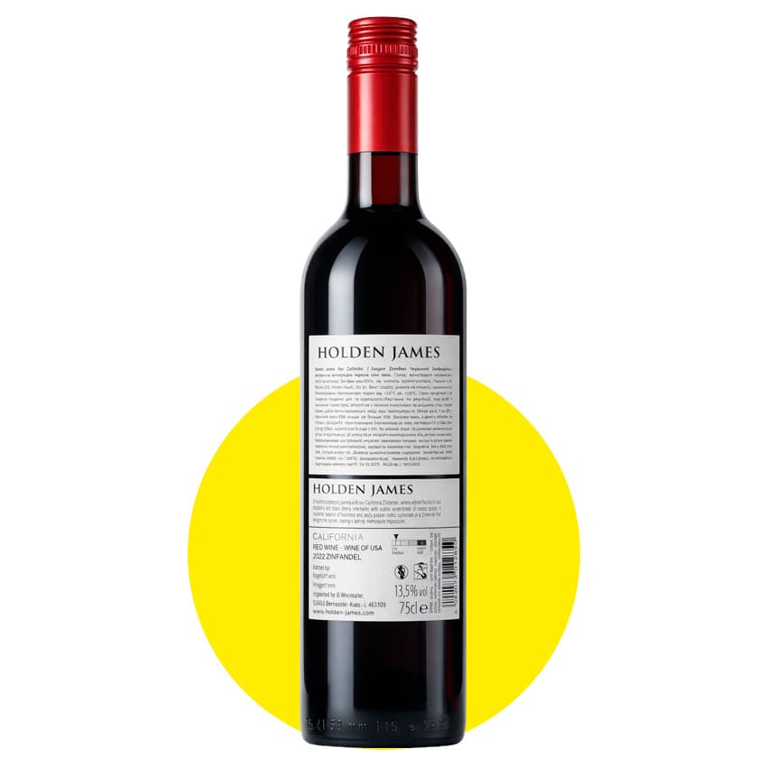 Вино "Holden James Red Zinfandel" червоне сухе 0,75л 13,5%