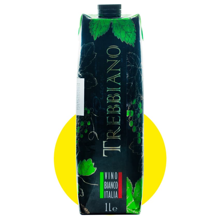 Вино "Piacere Trebbiano" біле сухе 1л 10,5%