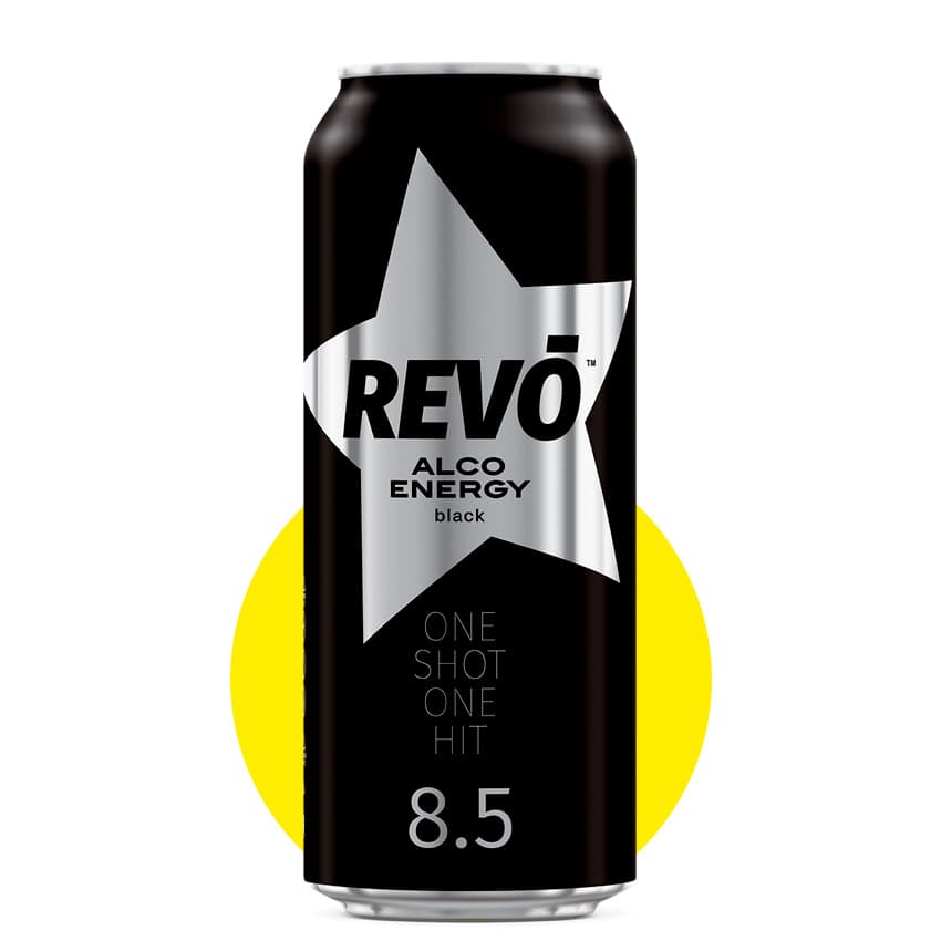 Напій слабоалкогольний "Revo Black" 0,5л 8,5% з/б
