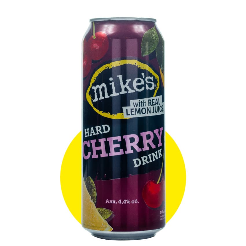 Пиво "Mike's Hard Drink" зі смаком вишні 0,5л 4,4% з/б