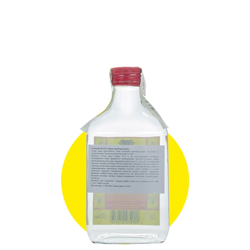 Джин "Earl Brown Dry Gin" 0,2л 37,5%
