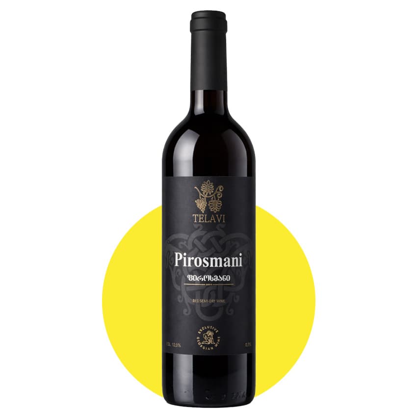 Вино "Pirosmani" червоне напівсухе 0,75л 12%