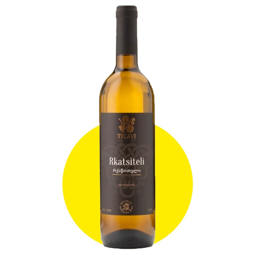 Вино "Rkatsiteli" біле сухе 0,75л 12% ТМ TELAVI