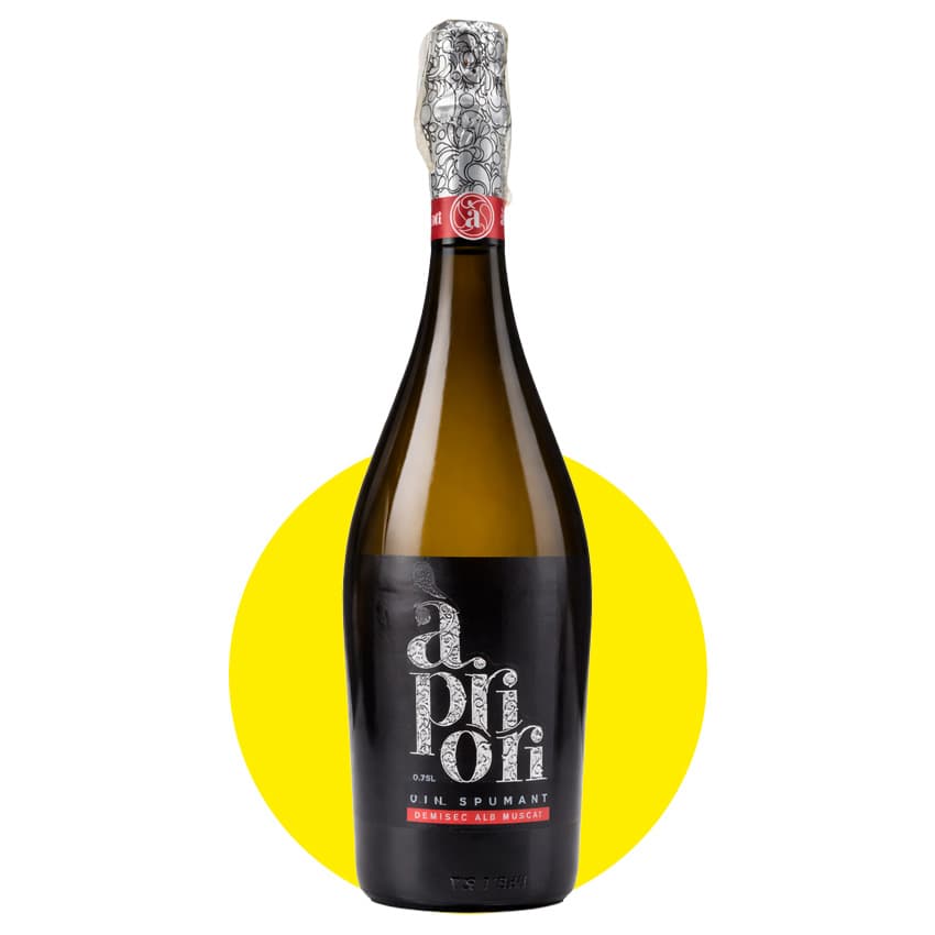 Вино ігристе "Apriori Muscat" біле напівсухе 0,75л 11,5%