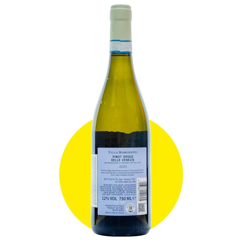 Вино "Villa Borghetti Pinot Grigio" біле сухе 0,75л 12%