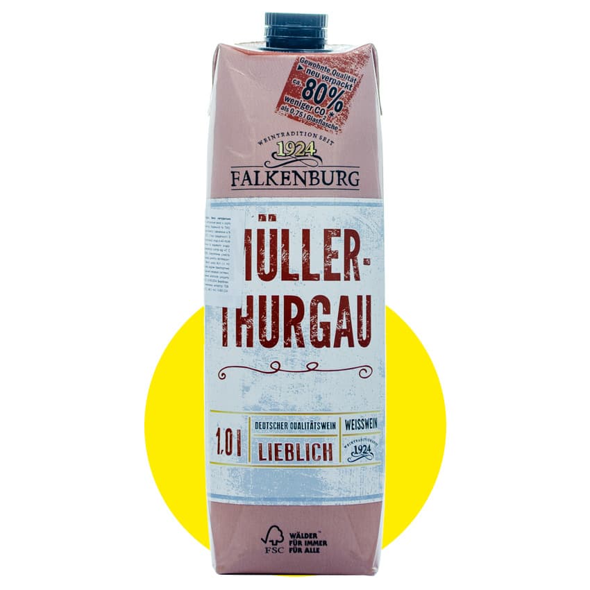 Вино "Müller-Thurgau Lieblich" біле напівсолодке 1л 9,5%
