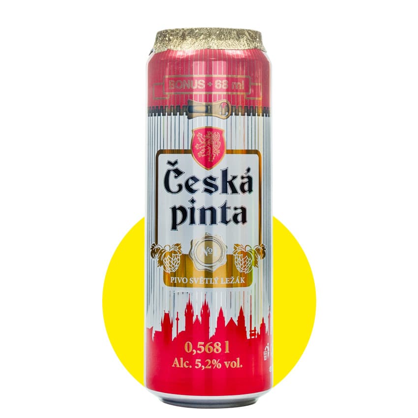 Пиво "Ceska Pinta" світле 0,568л 5,2% ж/б